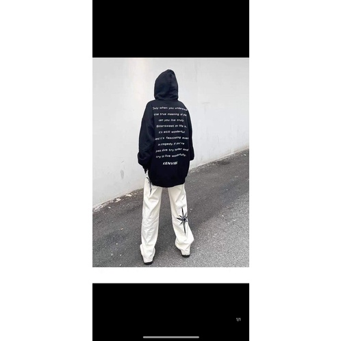 Áo hoodie tim to chữ lưng ONLY TC6