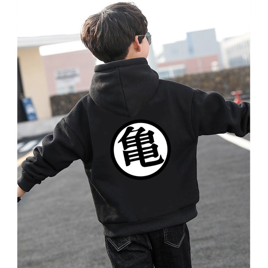 Áo hoodie / Áo nỉ trẻ em WinBeen in hình Songoku Dragon Ball form rộng phong cách ulzzang