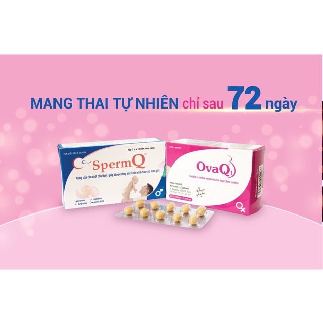 OvaQ1 giải pháp giảm vô sinh ở nữ giới - Tăng khả năng thụ thai hộp 30 Viên