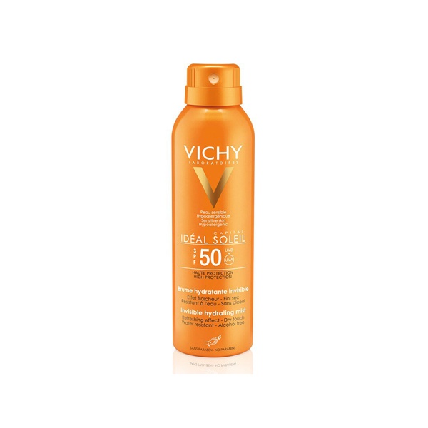 Xịt Kem Chống Nắng Toàn Thân Dạng Xịt SPF 50 PA+++ Vichy Ideal Soleil Invisible Hydrating Mist ﻿200ml