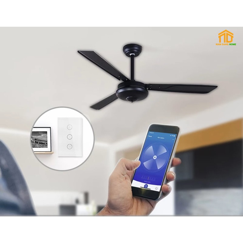 Công Tắc Wifi Tuya Điều Khiển Quạt Trần Có Nút Bóng Đèn Hẹn Giờ Bật Tắt Điều Khiển Từ Xa Bằng Điện Thoại