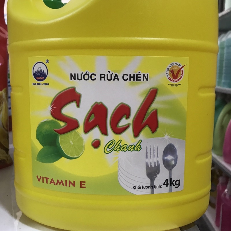 Nước Rửa Chén SẠCH Hương Chanh 4kg