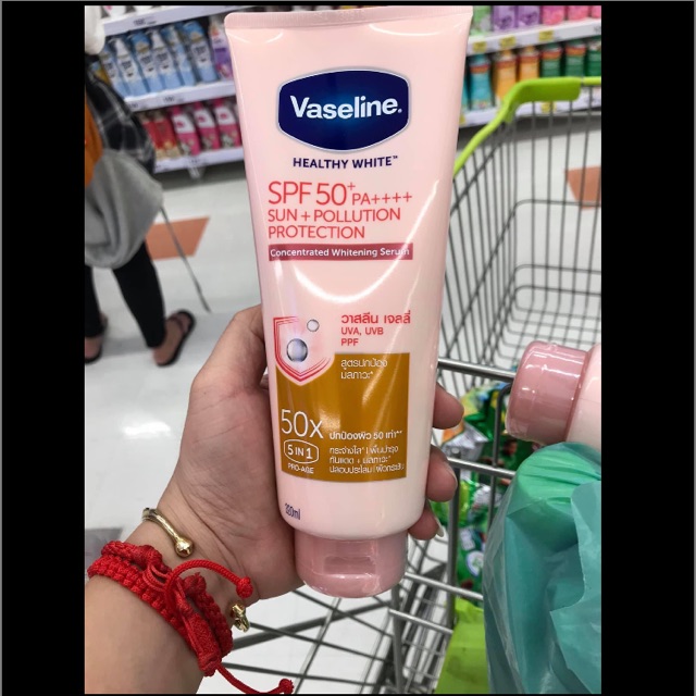 Vaseline 50x của Thailand,🎁Tặng 1 vỉ kích trắng Alpha Arbutin