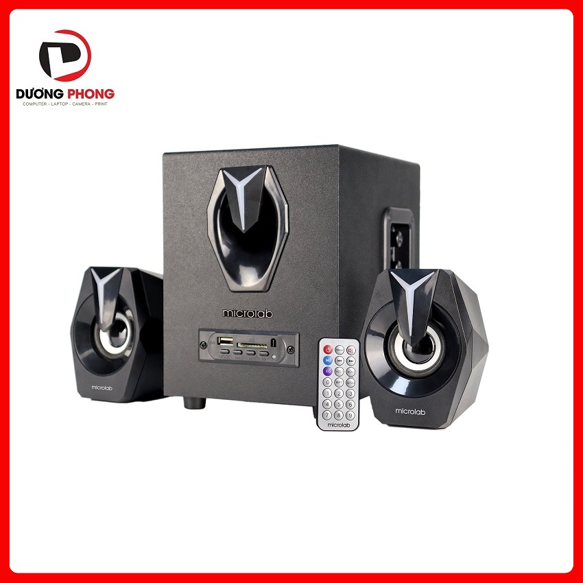 Loa vi tính MICROLAB G100BT 2.1 Có Bluetooth, Khe cắm thẻ nhớ, USB,Công suất 11W - Hàng Chính Hãng