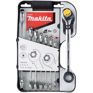 Bộ cờ lê vòng miệng tự động 8 cái/bộ makita b-65523