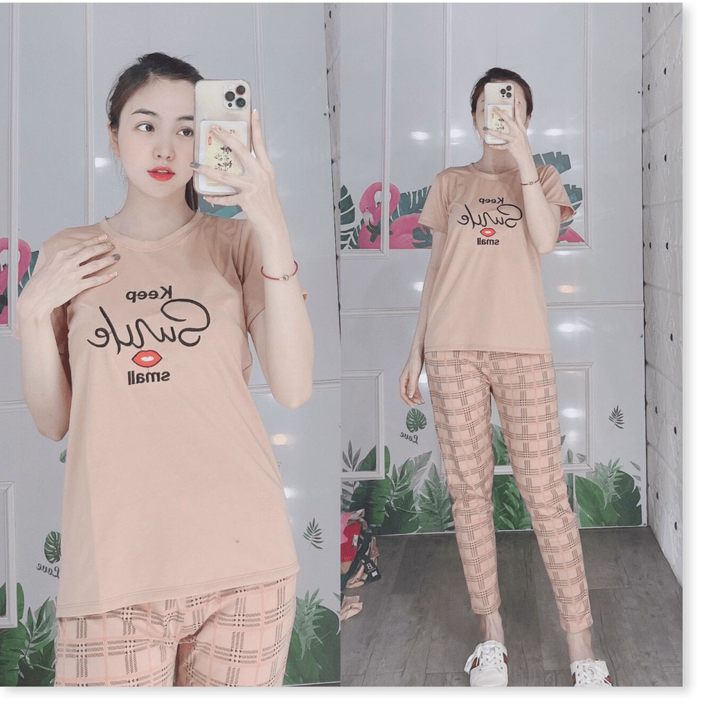 SET BỘ THUN NỮ QUẦN DÀI SIÊU XINH,HỌA TIẾT ÁO VÔ CÙNG XINH XẮN THỜI TRANG MỚI KME