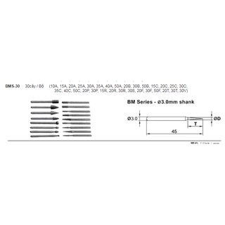 Bộ mũi mài kim cương 30 chi tiết BMAS-30 Besdia