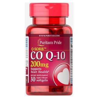 Viên uống giảm cholesterol, tăng cường sức khỏe tim mạch Puritan's Pride Q-Sorb Co Q-10 200mg 30 viên.