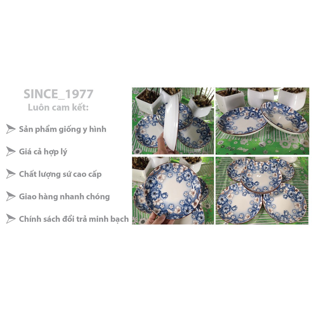 Đĩa ảo sứ Bát Bảo 4D02, đk 6.25 inch, Sản phẩm sứ cao cấp, Bền đẹp, rẻ, Since_1977