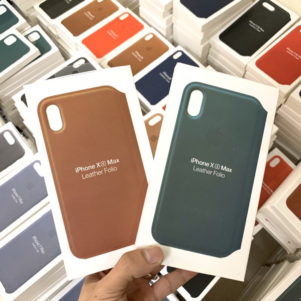 BAO DA IPHONE X - XS - XS MAX FOLIO LEATHER APPLE XÁCH TAY HÀNG CHUẨN