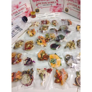 Detox Trà Hoa Quả Sấy Khô Korea, Detox Korea Giảm Cân Tặng Bình Pongdang 600ml