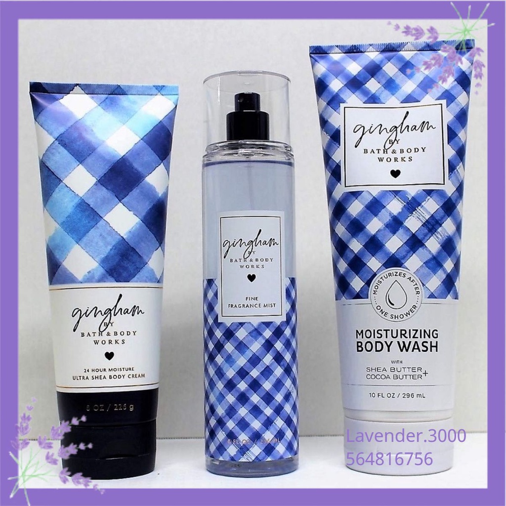 Xịt thơm K nhũ Bath and Body Works - GINGHAM (Xịt thử 10ml)