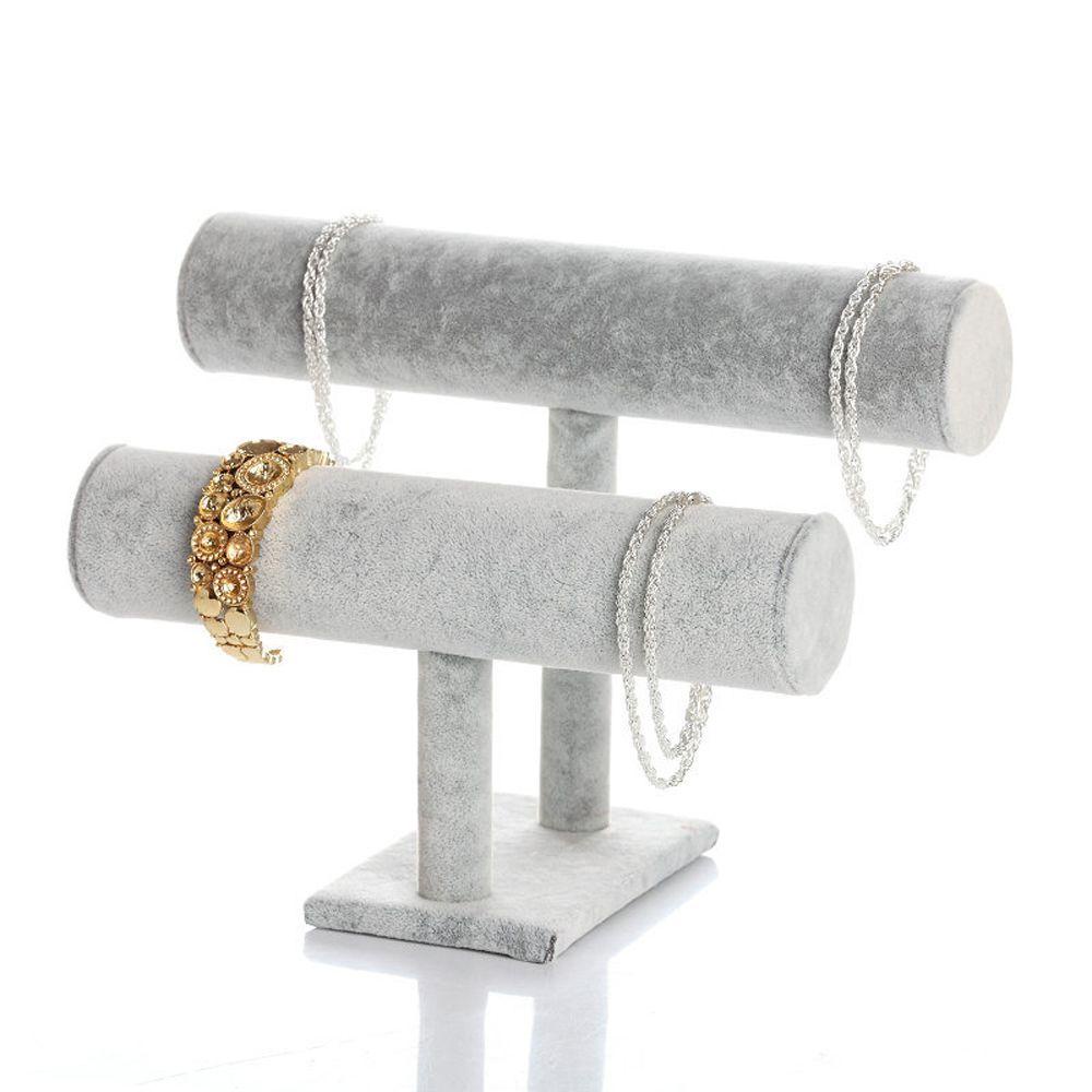 Giá Đỡ Trưng Bày Trang Sức 2 Tầng Bằng Nhung Phong Cách Vintage