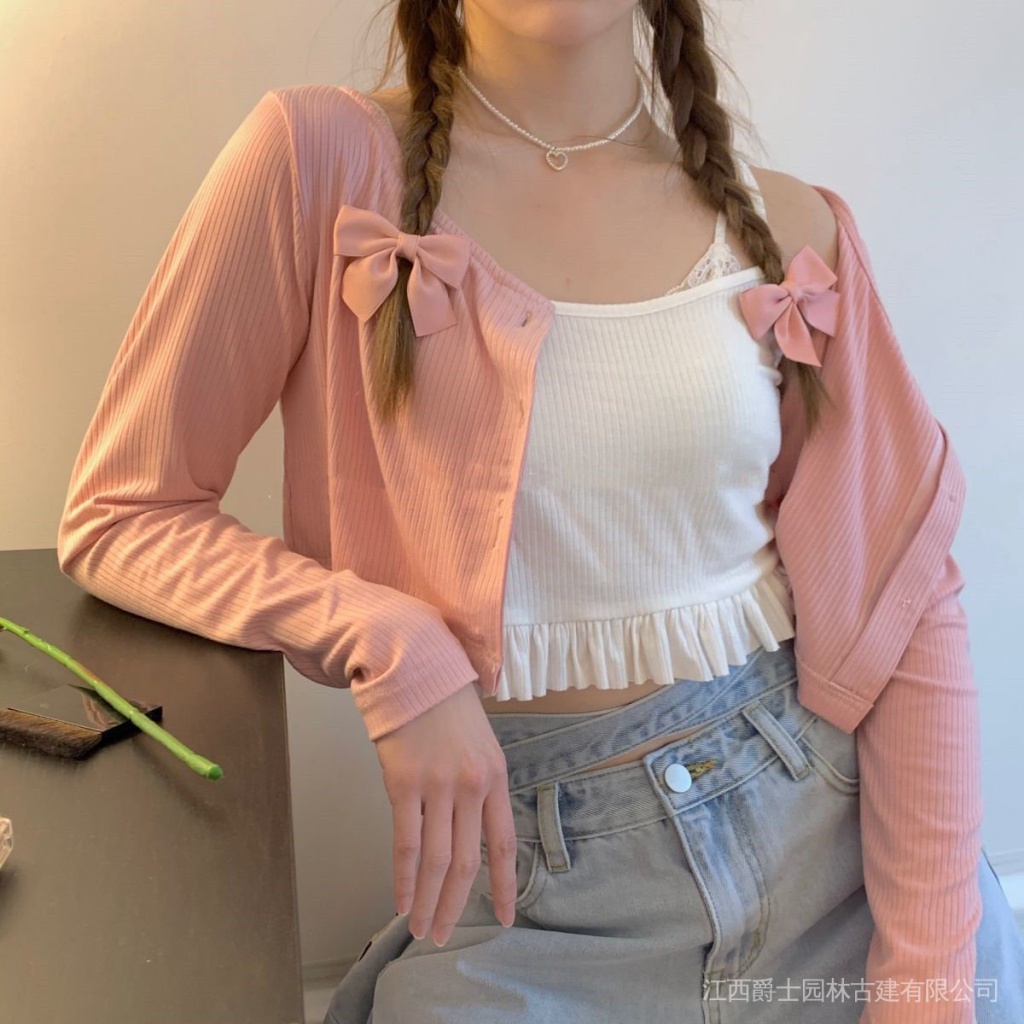 Áo thun hai dây mềm mại dáng ôm phong cách Nhật Bản dễ thương dành cho nữ