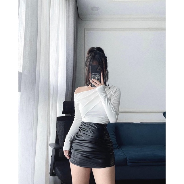 ÁO THUN DÀI TAY LỆCH VAI HÓT HÍT