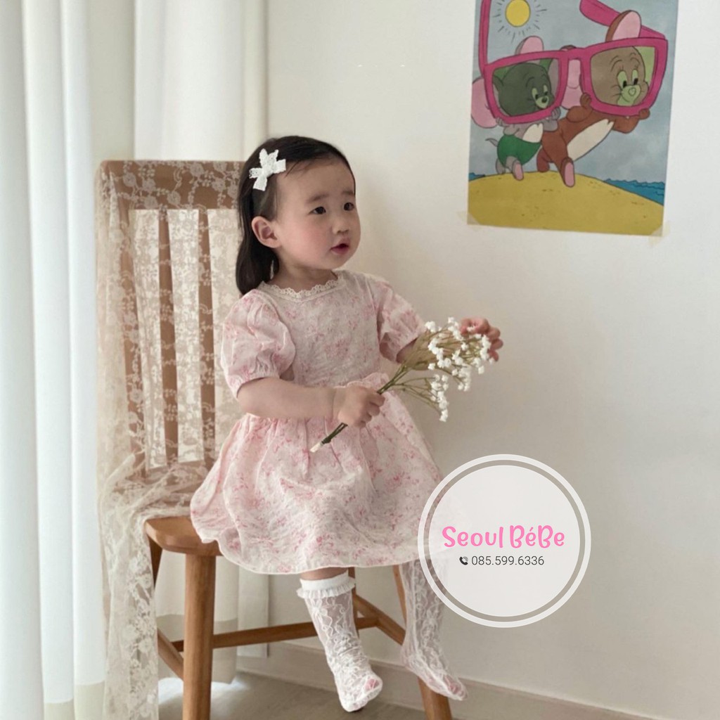 Bộ AnneShirley suit Daisy hoa hồng công chúa dành cho bé gái made in Korea