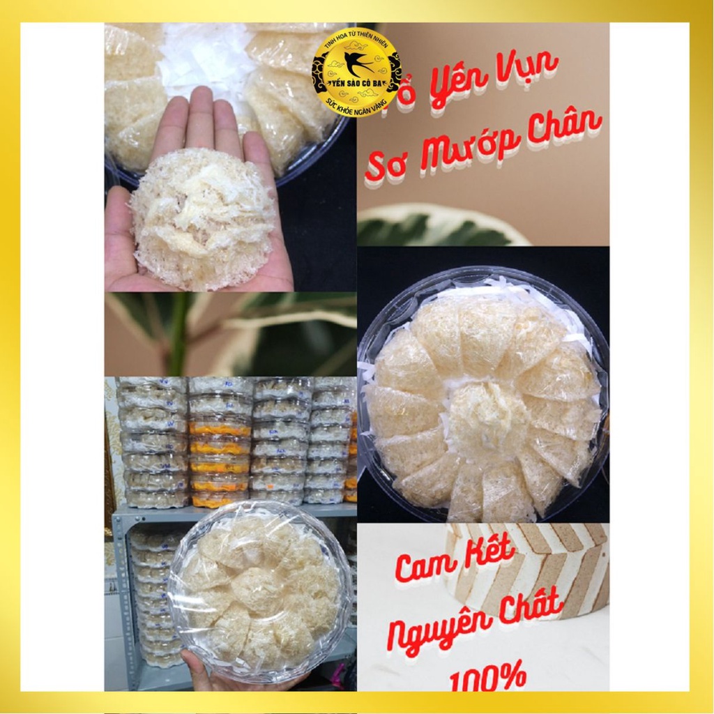 Tổ Yến Vụn Sơ Mướp Chân [Hộp 50/100 Gram] [Có Quà Chưng ] YẾN SÀO CÔ BA - Nguyên Chất 100% Không Tẩm Đường
