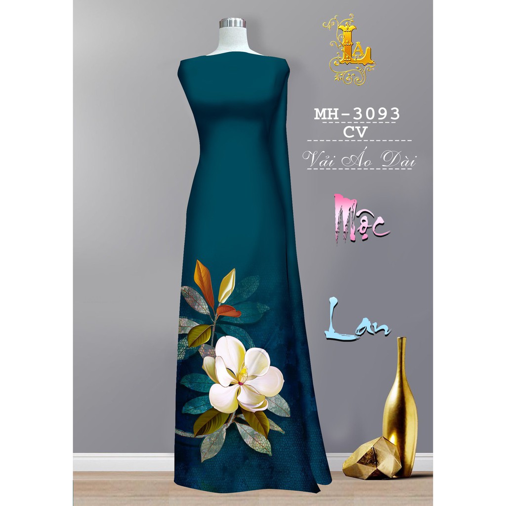 VẢI MAY ÁO DÀI IN HOA VĂN TÀ ÁO SIÊU XINH