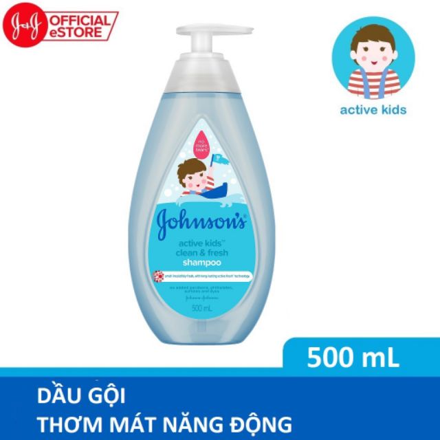 Bộ sữa tắm và dầu gội Johnson's thơm mát năng động