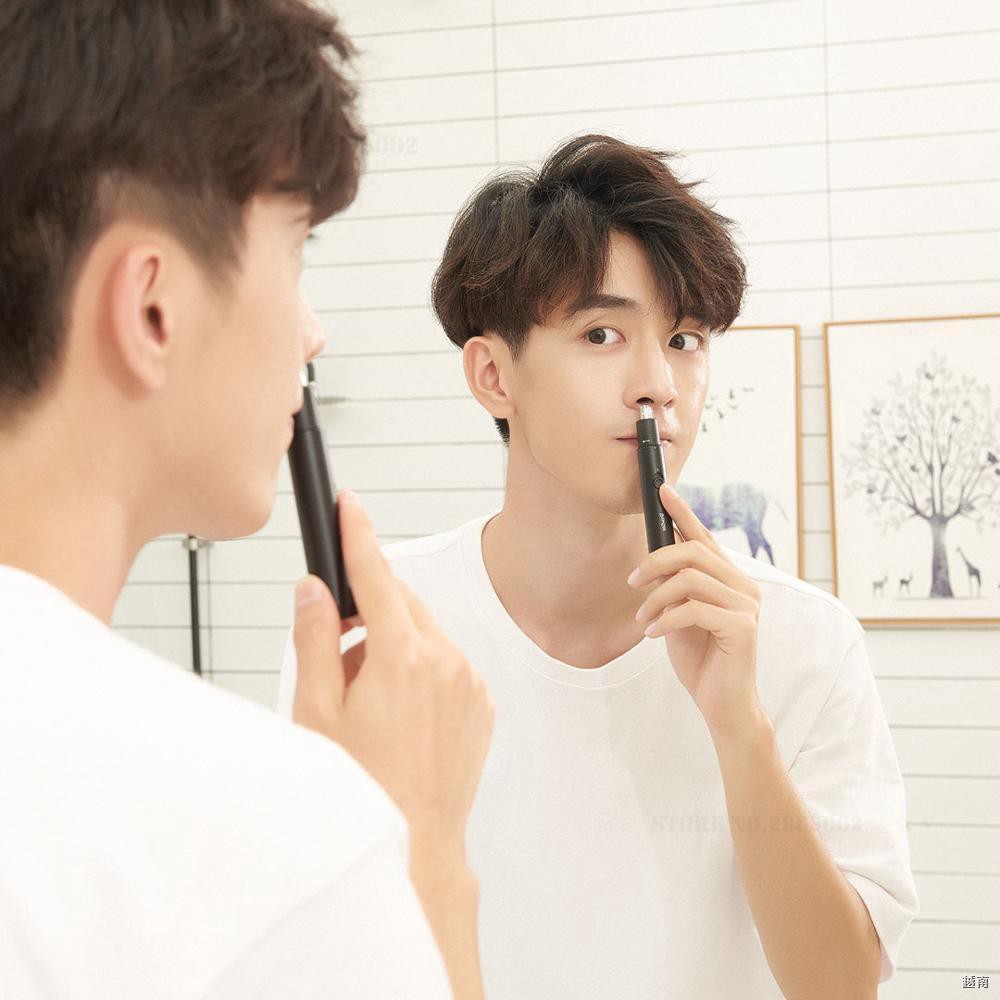 ❍♘Máy tỉa lông mũi Xiaomi ShowSee C1-BK cầm tay có thể tháo rời với dao cắt hai lưỡi xoay 360 ° chất lượng cao