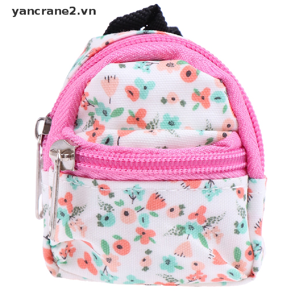 Ba Lô Đi Học Họa Tiết Hoa Đáng Yêu Cho Búp Bê Tỉ Lệ 1: 6 1: 12