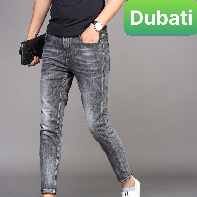 Quần Jean Nam Chất Bò Xám Trơn, Quần Baggy Nam Ống Suông Phong Cách Hàn Quốc- DB 456- DUBATI FASHION