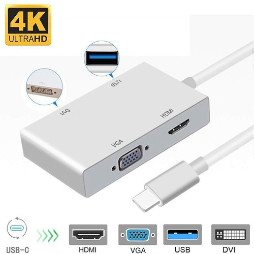 [Mã 2404EL10K giảm 10K đơn 20K] Cáp Chuyển Type-C ra HDMI, VGA, DVI, USB 3.0