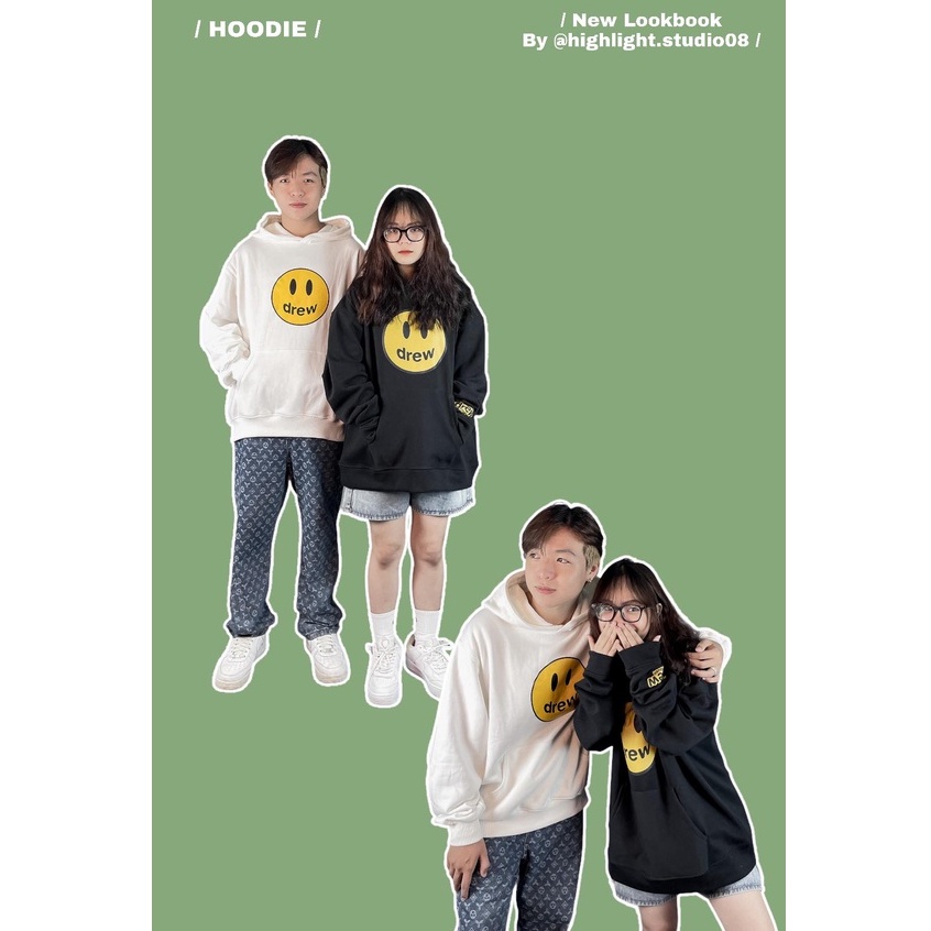 ÁO HOODIE NỈ IN MẶT CƯỜI DR.EW FORM RỘNG UNISEX NAM NỮ | BigBuy360 - bigbuy360.vn