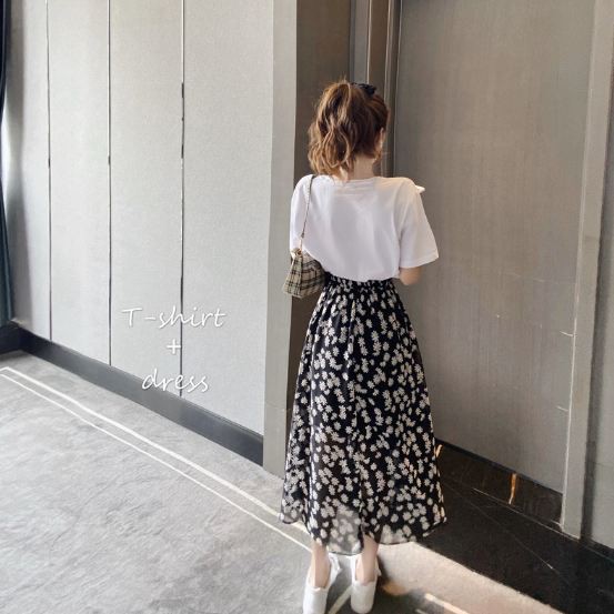 [Mã FAGREEN55 giảm 10% tối đa 30K đơn 99K] [Sẵn] Chân váy hoa cúc nhí dài, áo phông hoa cúc mẫu mới 2020 | BigBuy360 - bigbuy360.vn