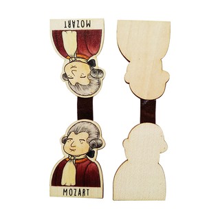 Bookmark gỗ nam châm Mozart