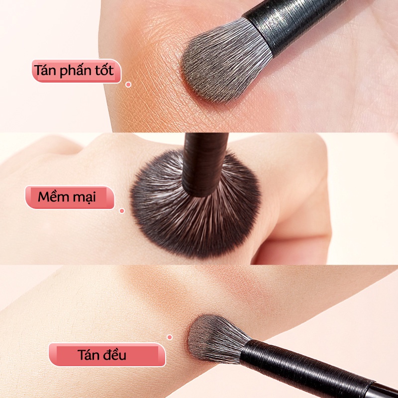 Cọ phấn mắt, cọ bắt sáng, cọ kẻ lông mày GECOMO G1055 - 1068 Eye Shadow Brush cọ trang điểm mắt đầu tròn và đầu dẹt