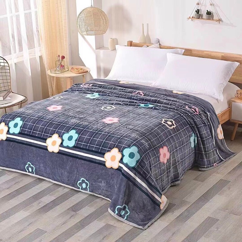 Chăn lông tuyết điều hoà phong cách Hàn Quốc mềm mịn giá siêu rẻ kích thước 2mx2m3