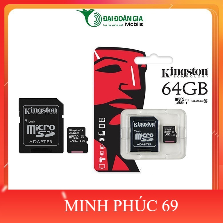 Thẻ nhớ Kingston 64G chính hãng bảo hành 5 năm