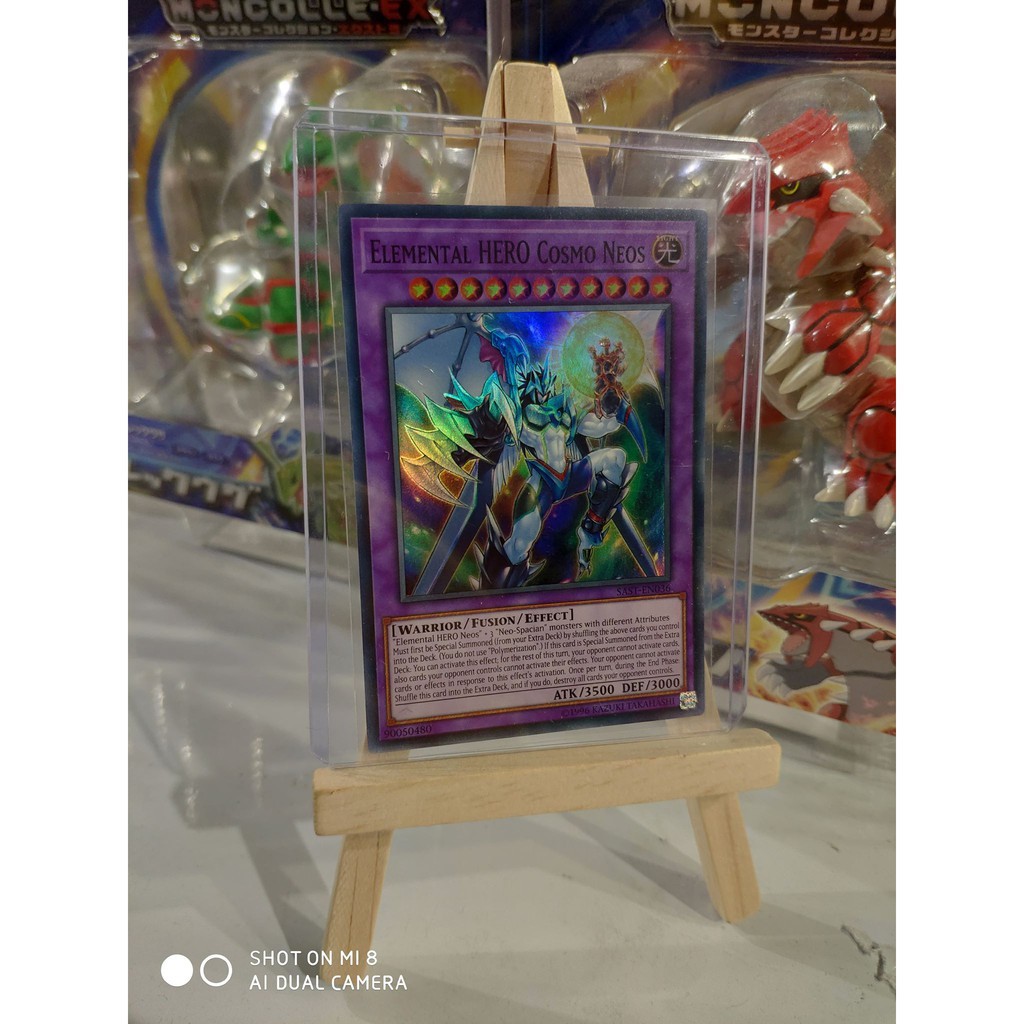 [ Dưa Hấu Yugioh ] Lá bài thẻ bài Elemental HERO Cosmo Neos – Super Rare - Tặng bọc bài nhựa bảo quản