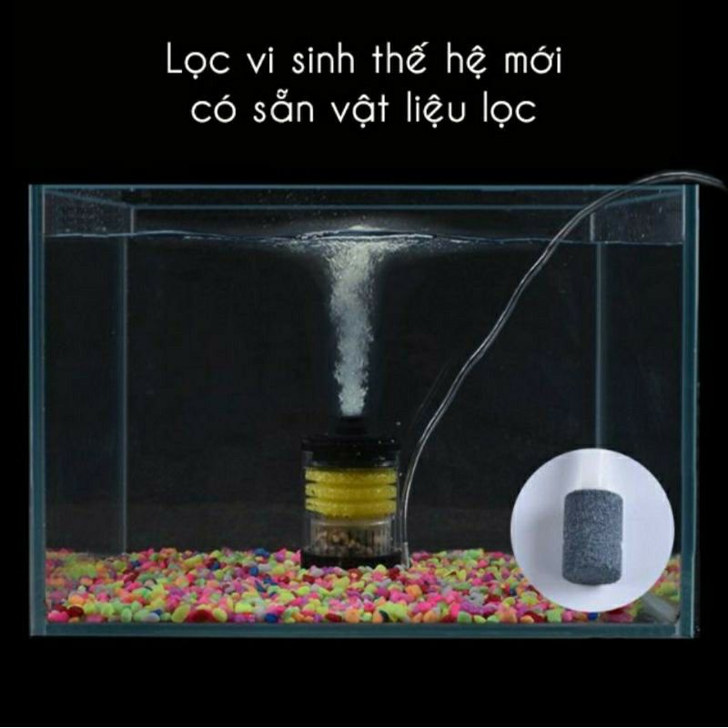 Lọc Vi Sinh Cho Hồ Cá Thế Hệ Mới  Với 2 Ngăn Có Sẵn Vật Liệu Lọc - Milo Guppy