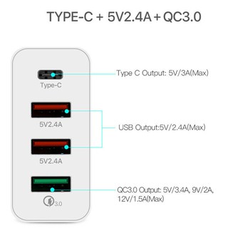 Củ Sạc 48w 3.0 Type C Cho Iphone Xiaomi Samsung (Eu)