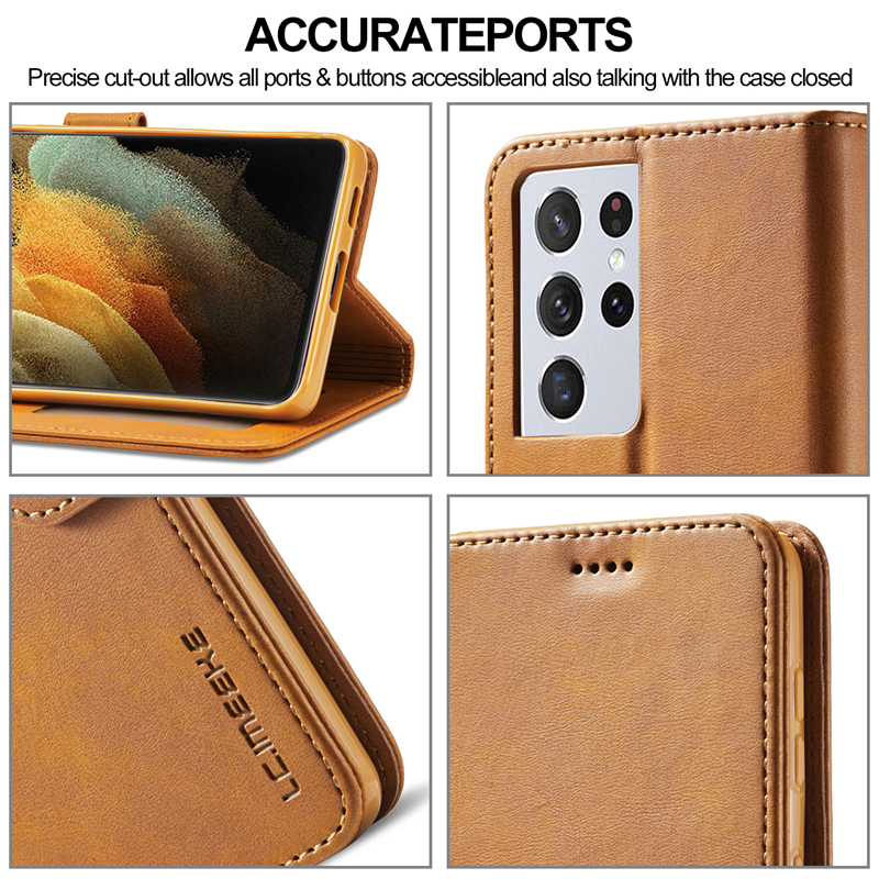 Bao Da Điện Thoại Nắp Gập Nam Châm Cho Samsung S23 S22 S21 S20 Ultra S10 Plus 5g Tiện Dụng