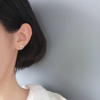 Bông tai trái tim bạc 925