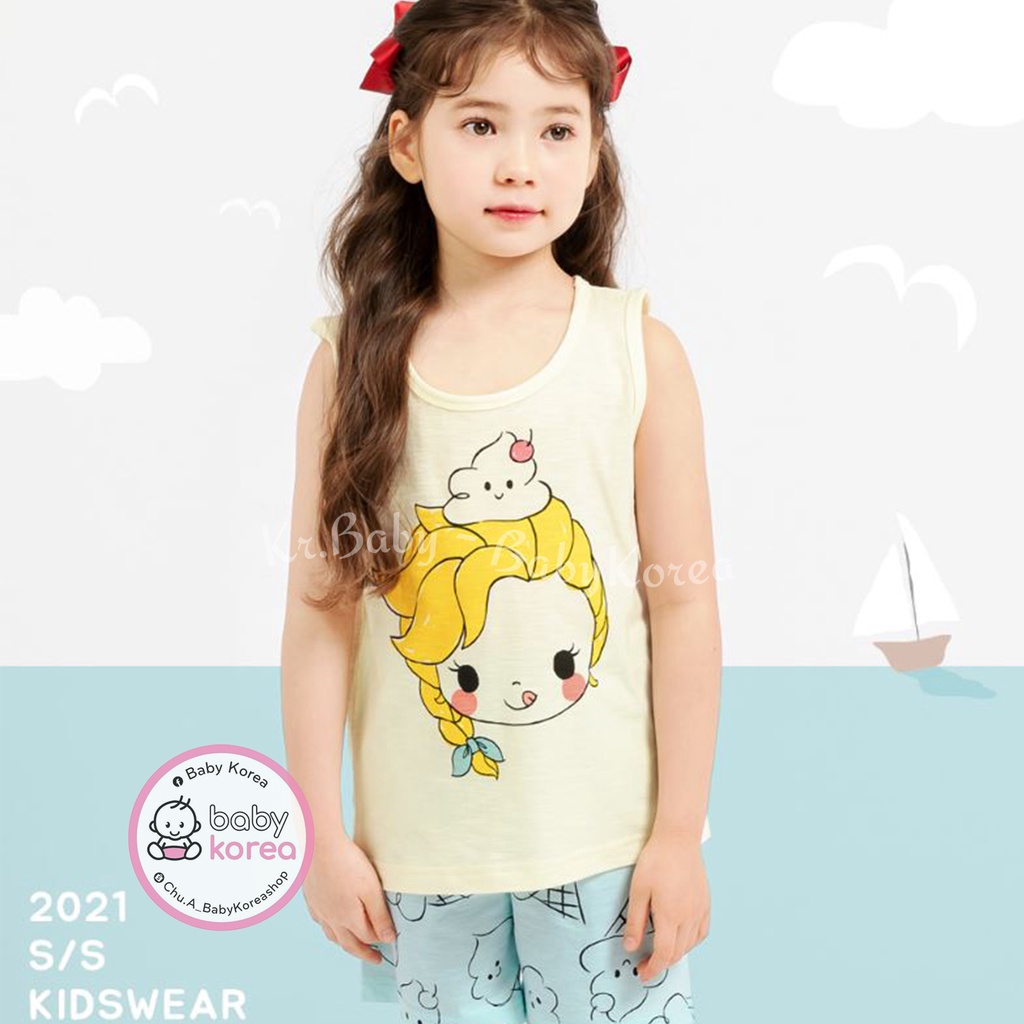 Bộ quần áo cotton giấy sát nách cho bé trai bé gái chất cotton mềm nhẹ siêu mát Hàn Quốc thời trang trẻ em BABY KOREA