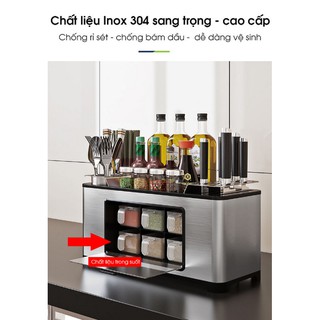 Hộp Gia Vị Inox 304 Cao Cấp – Thiết Kế Hiện Đại Theo Phong Cách Châu Âu