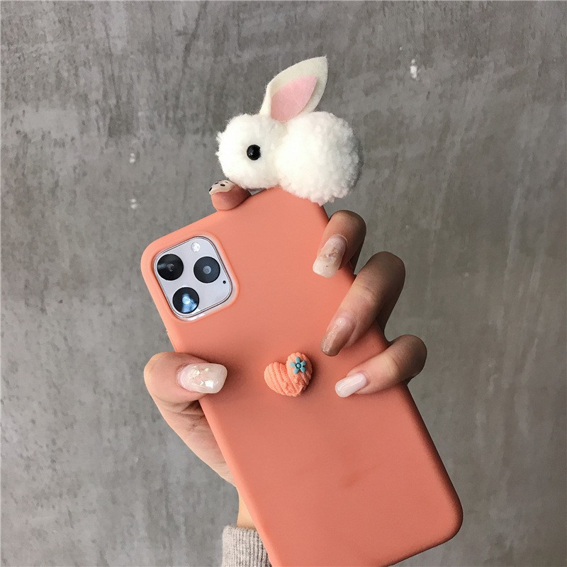 Ốp case iphone thỏ bông cute, ốp lưng iphone đẹp 6/6s/6Plus/6sPlus/7/8/7Plus/8Plus/X/Xs/XsMax/11/11ProMax