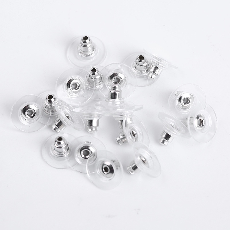 Set 100 Nút Kim Loại Hình UFO Làm Khuyên Tai DIY