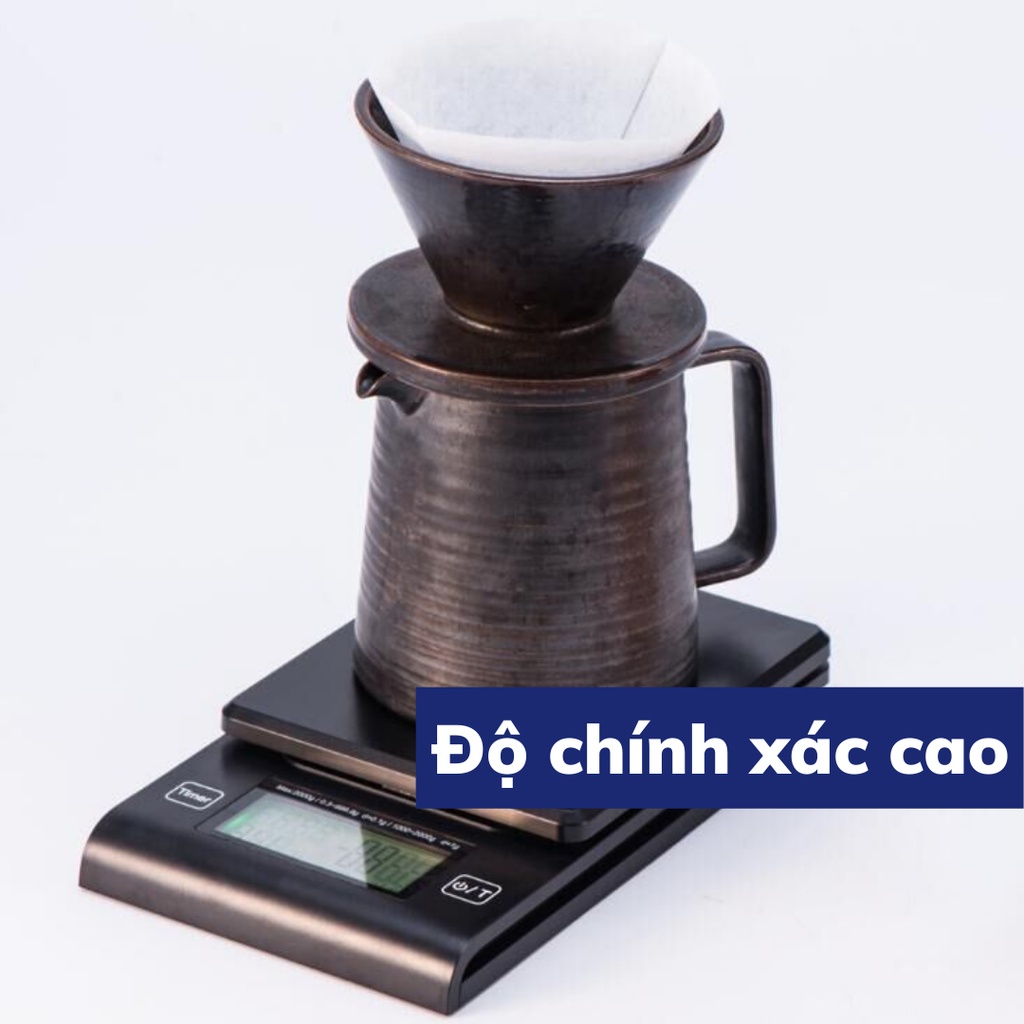 [CÂN ĐO NHIỆT ĐỘ] Cân tiểu ly điện tử pha chế Timer - Pro cân tiểu li pha cà phê chuyên dụng có bấm giờ và đo nhiệt độ