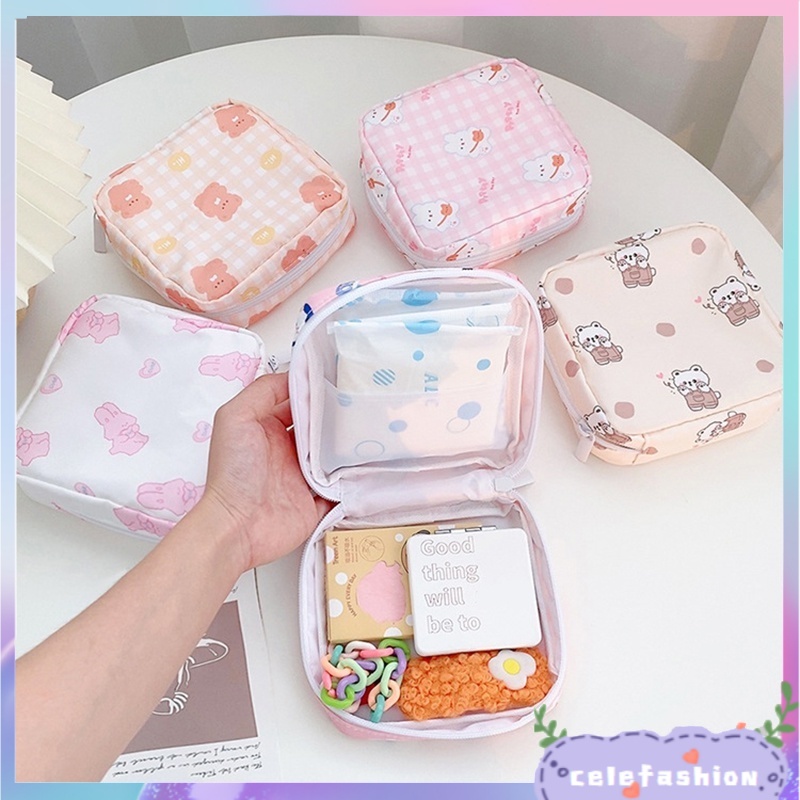 Túi Đựng Băng Vệ Sinh/Đồ Trang Điểm Hình Thỏ Dễ Thương Cho Nữ