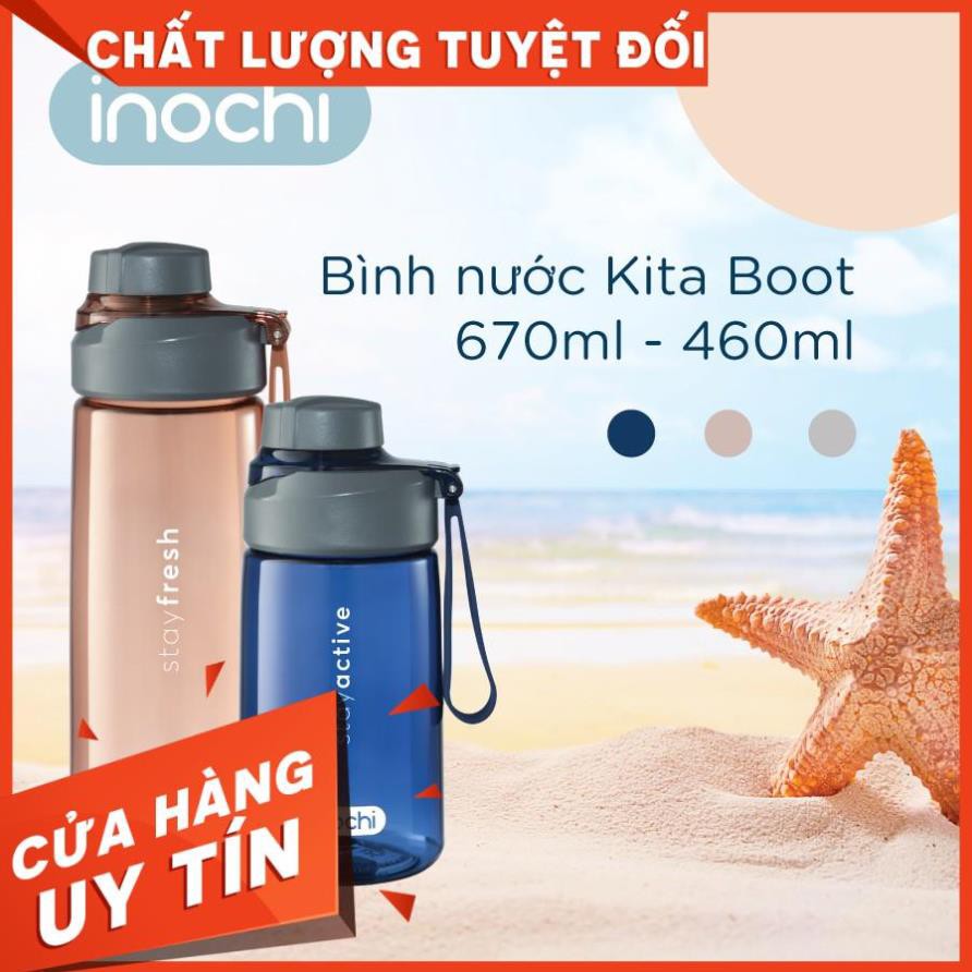 Bình nước thể thao, tập gym nhựa nguyên sinh Kita Boost 670ml BIN670