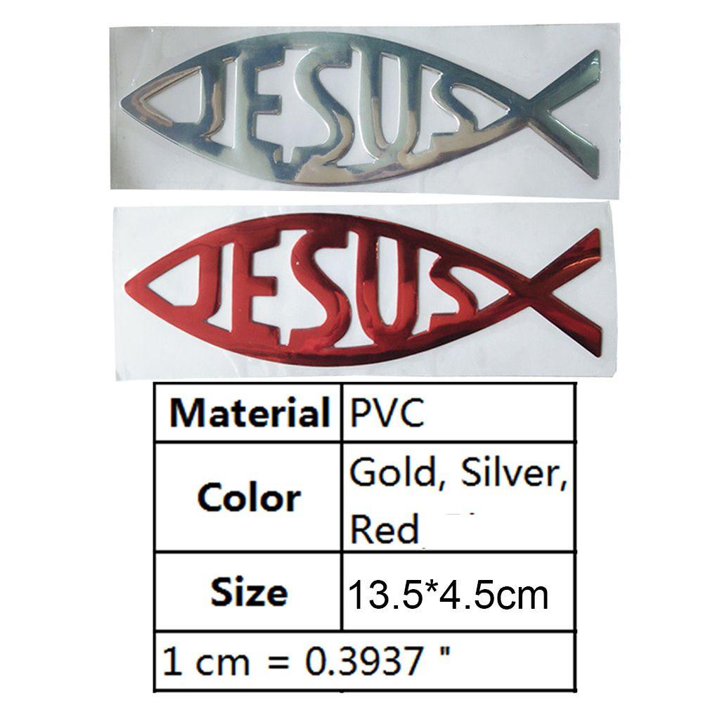 Miếng Dán Logo 3D Trang Trí Xe Hơi Hình Chúa Jesus