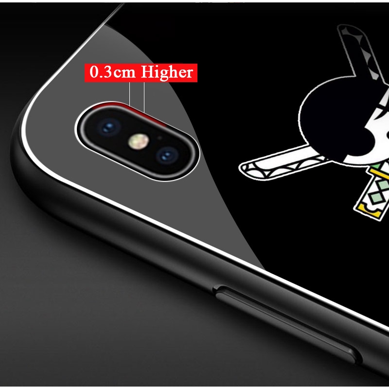 【Luminous Glass Casing】 OPPO A16 A54 A55 A95 4G Cho Ốp lưng điện thoại In Hình Anime One Piece Straw Hat Kid dạ quang
