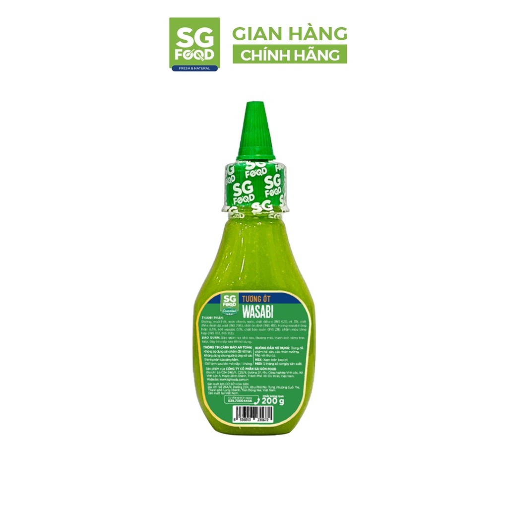 Tương ớt wasabi SG FOOD 200gr dùng chấm hải sản, món nướng và rau củ hấp thơm ngon