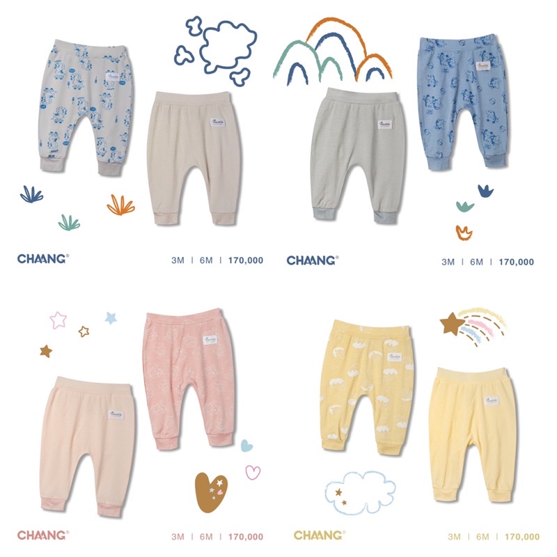 Chaang Set quần dài Pony Dino nhiều màu cho bé AW2021D16