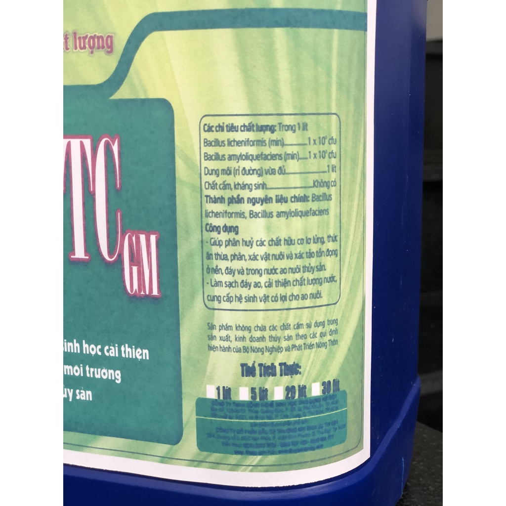 Men kháng khuẩn gây bệnh gan mủ BIO-TCGM (Can 5 lít)